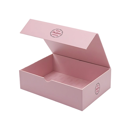Premium book style rigid box with EVA foam insert and ribbon tab