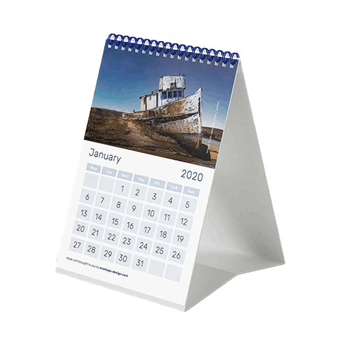 Table Calendar with wiro binding and full colour printing