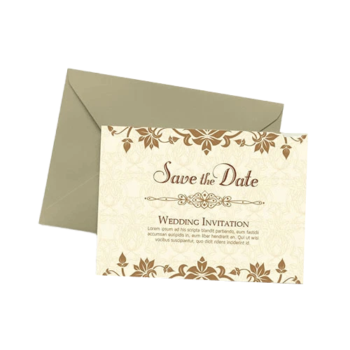 Full-colour printed greeting card with envelope, perfect for invitations